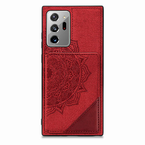 Custodia Silicone Ultra Sottile Morbida Cover con Magnetico S03D per Samsung Galaxy Note 20 Ultra 5G Rosso