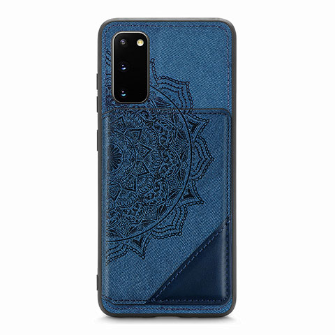 Custodia Silicone Ultra Sottile Morbida Cover con Magnetico S03D per Samsung Galaxy S20 5G Blu