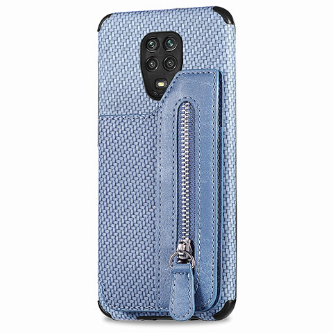 Custodia Silicone Ultra Sottile Morbida Cover con Magnetico S03D per Xiaomi Redmi Note 9S Blu