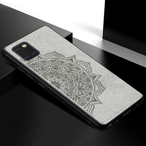 Custodia Silicone Ultra Sottile Morbida Cover con Magnetico S04D per Samsung Galaxy A81 Grigio