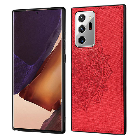 Custodia Silicone Ultra Sottile Morbida Cover con Magnetico S04D per Samsung Galaxy Note 20 Ultra 5G Rosso
