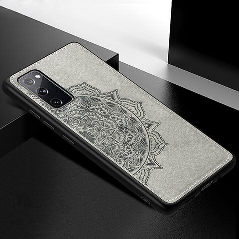 Custodia Silicone Ultra Sottile Morbida Cover con Magnetico S04D per Samsung Galaxy S20 FE 5G Grigio