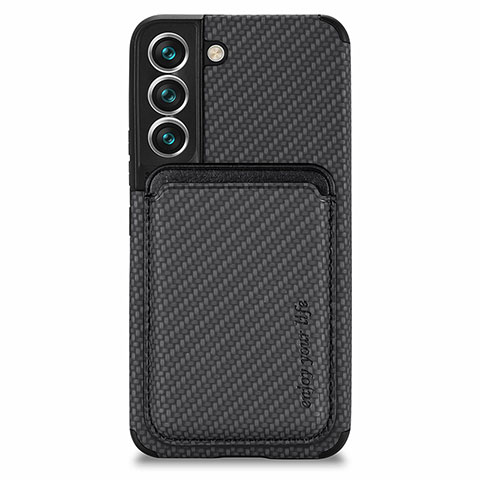 Custodia Silicone Ultra Sottile Morbida Cover con Magnetico S04D per Samsung Galaxy S21 5G Nero