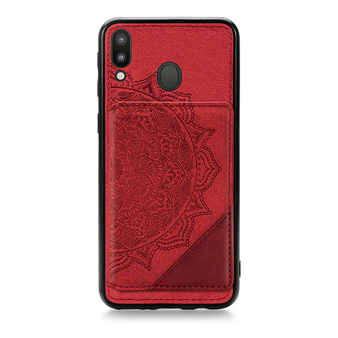 Custodia Silicone Ultra Sottile Morbida Cover con Magnetico S05D per Samsung Galaxy M20 Rosso