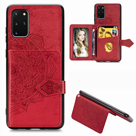 Custodia Silicone Ultra Sottile Morbida Cover con Magnetico S05D per Samsung Galaxy S20 Plus Rosso