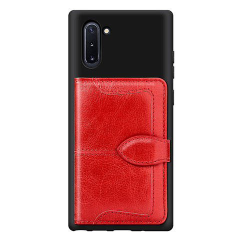 Custodia Silicone Ultra Sottile Morbida Cover con Magnetico S06D per Samsung Galaxy Note 10 5G Rosso