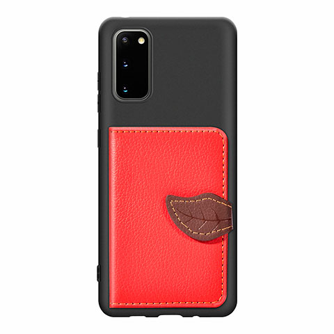 Custodia Silicone Ultra Sottile Morbida Cover con Magnetico S06D per Samsung Galaxy S20 5G Rosso