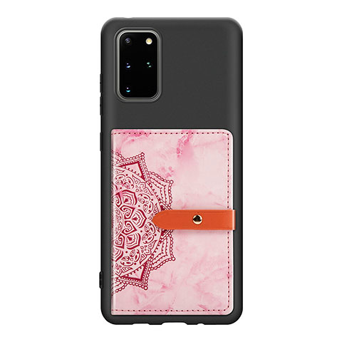 Custodia Silicone Ultra Sottile Morbida Cover con Magnetico S09D per Samsung Galaxy S20 Plus 5G Rosa
