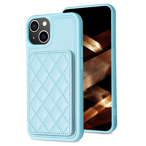 Custodia Silicone Ultra Sottile Morbida Cover con Magnetico S10D per Apple iPhone 14 Plus Cielo Blu