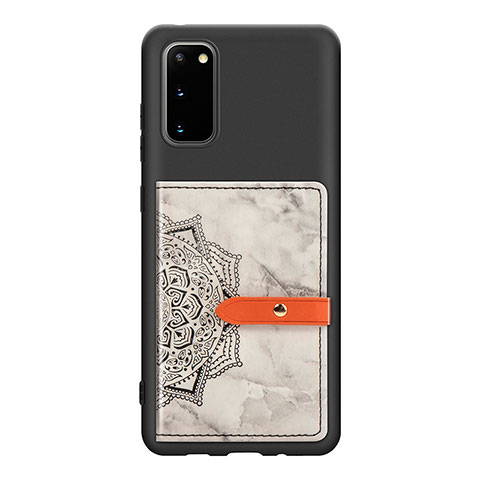 Custodia Silicone Ultra Sottile Morbida Cover con Magnetico S10D per Samsung Galaxy S20 5G Nero