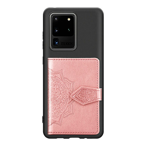 Custodia Silicone Ultra Sottile Morbida Cover con Magnetico S13D per Samsung Galaxy S20 Ultra 5G Viola