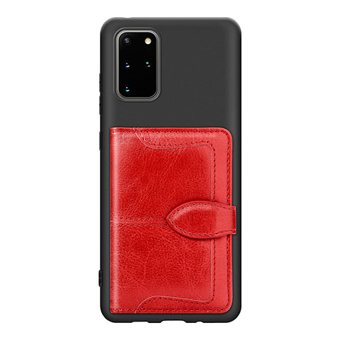 Custodia Silicone Ultra Sottile Morbida Cover con Magnetico S14D per Samsung Galaxy S20 Plus Rosso