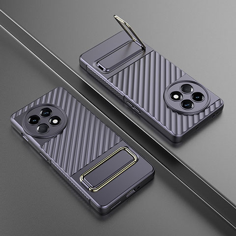 Custodia Silicone Ultra Sottile Morbida Cover con Supporto KC3 per OnePlus Ace 2 Pro 5G Lavanda