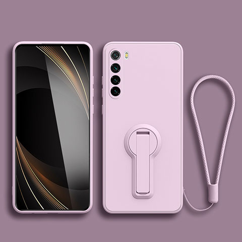 Custodia Silicone Ultra Sottile Morbida Cover con Supporto per Xiaomi Redmi Note 8 (2021) Lavanda