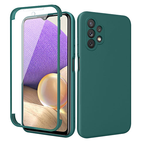 Custodia Silicone Ultra Sottile Morbida Cover Fronte e Retro 360 Gradi MJ1 per Samsung Galaxy M32 5G Verde