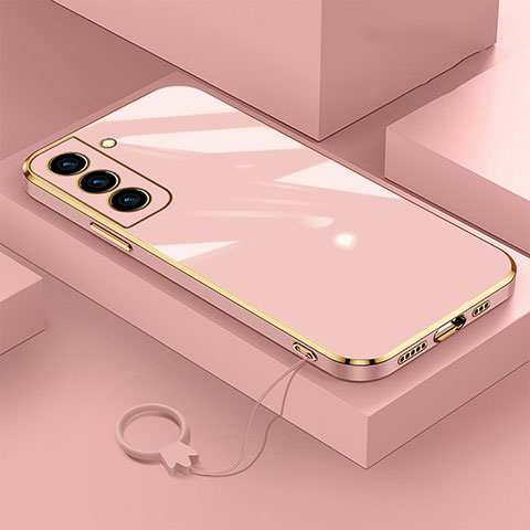 Custodia Silicone Ultra Sottile Morbida Cover M01 per Samsung Galaxy S21 5G Oro Rosa