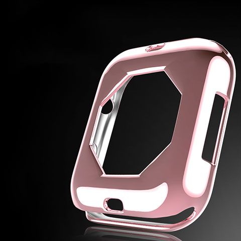 Custodia Silicone Ultra Sottile Morbida Cover S01 per Apple iWatch 4 40mm Oro Rosa
