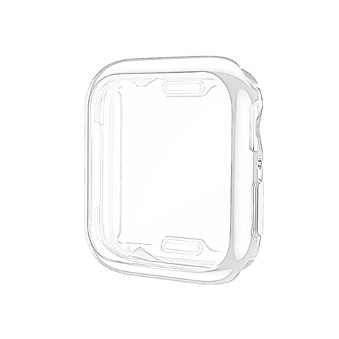 Custodia Silicone Ultra Sottile Morbida Cover S01 per Apple iWatch 5 40mm Chiaro