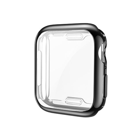 Custodia Silicone Ultra Sottile Morbida Cover S01 per Apple iWatch 5 44mm Nero