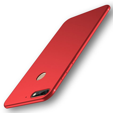 Custodia Silicone Ultra Sottile Morbida Cover S01 per Huawei Enjoy 8 Rosso