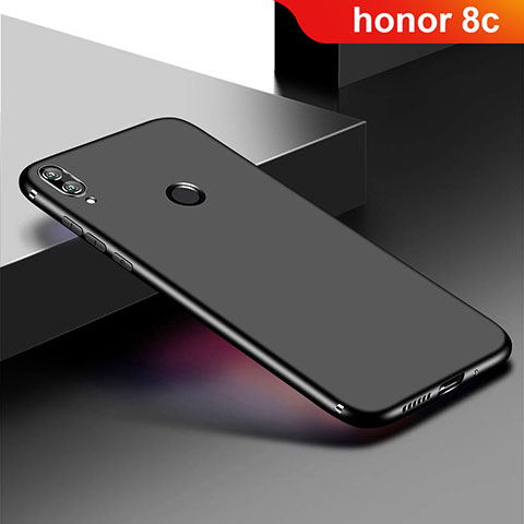 Custodia Silicone Ultra Sottile Morbida Cover S01 per Huawei Honor Play 8C Nero