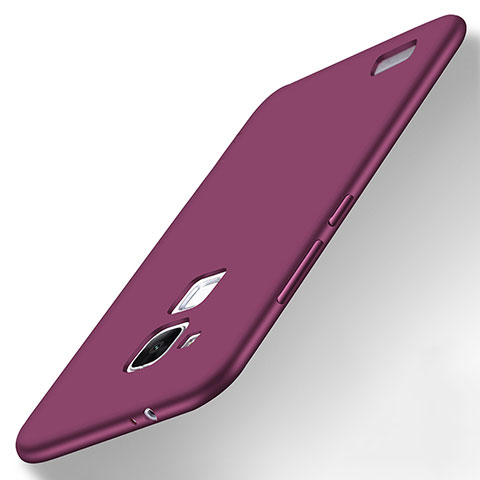 Custodia Silicone Ultra Sottile Morbida Cover S01 per Huawei Mate 7 Viola