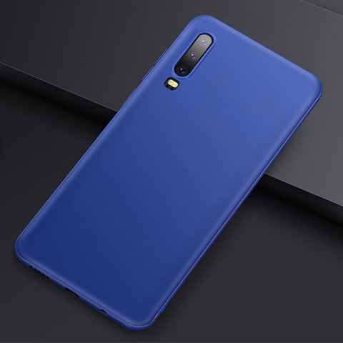 Custodia Silicone Ultra Sottile Morbida Cover S01 per Huawei P30 Blu