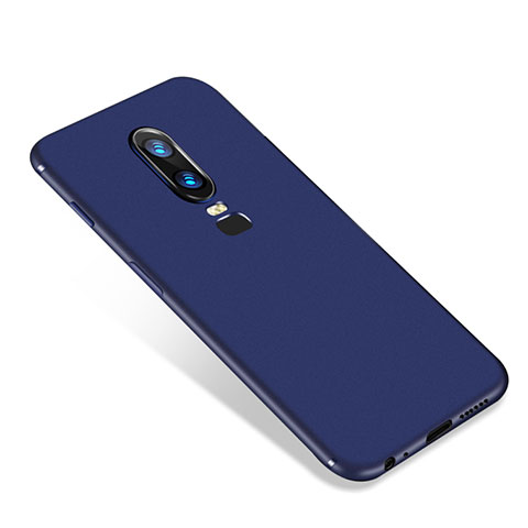 Custodia Silicone Ultra Sottile Morbida Cover S01 per OnePlus 6 Blu