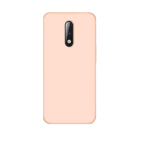 Custodia Silicone Ultra Sottile Morbida Cover S01 per OnePlus 7 Oro Rosa