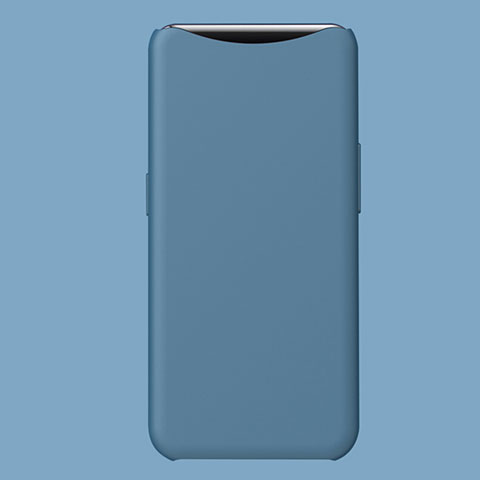 Custodia Silicone Ultra Sottile Morbida Cover S01 per Oppo Find X Blu