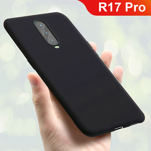 Custodia Silicone Ultra Sottile Morbida Cover S01 per Oppo R17 Pro Nero