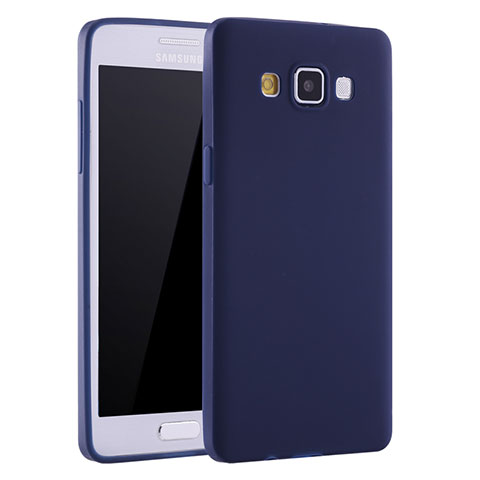 Custodia Silicone Ultra Sottile Morbida Cover S01 per Samsung Galaxy A7 Duos SM-A700F A700FD Blu