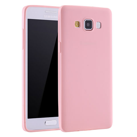Custodia Silicone Ultra Sottile Morbida Cover S01 per Samsung Galaxy A7 SM-A700 Rosa