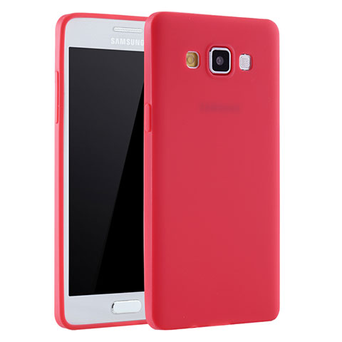 Custodia Silicone Ultra Sottile Morbida Cover S01 per Samsung Galaxy A7 SM-A700 Rosso