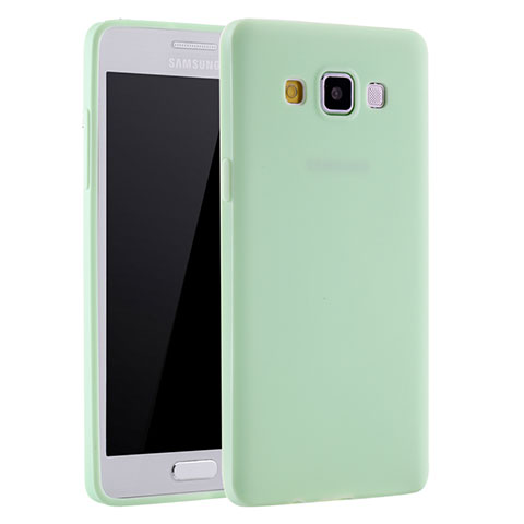 Custodia Silicone Ultra Sottile Morbida Cover S01 per Samsung Galaxy A7 SM-A700 Verde