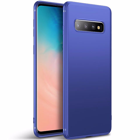 Custodia Silicone Ultra Sottile Morbida Cover S01 per Samsung Galaxy S10 Blu