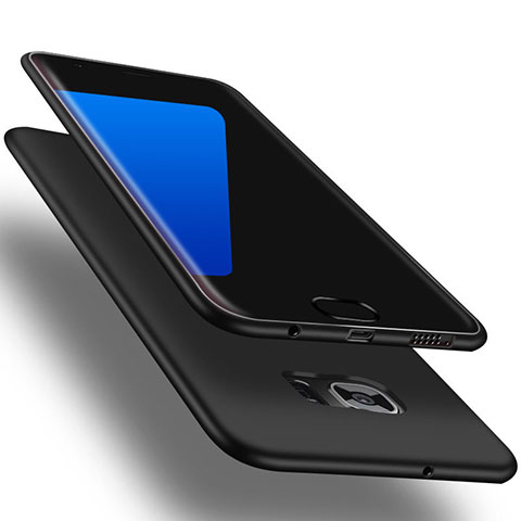 Custodia Silicone Ultra Sottile Morbida Cover S01 per Samsung Galaxy S7 Edge G935F Nero