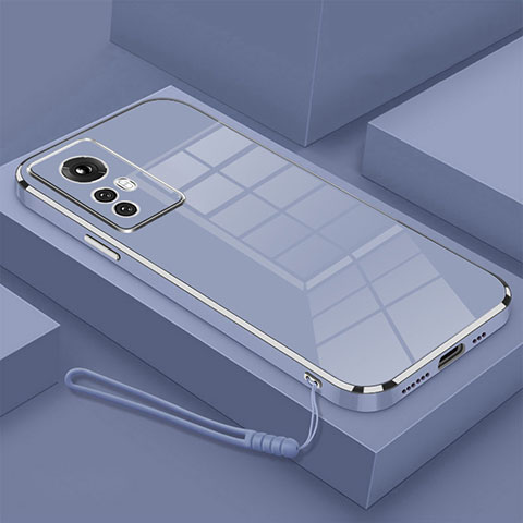 Custodia Silicone Ultra Sottile Morbida Cover S01 per Xiaomi Mi 12T Pro 5G Grigio Lavanda