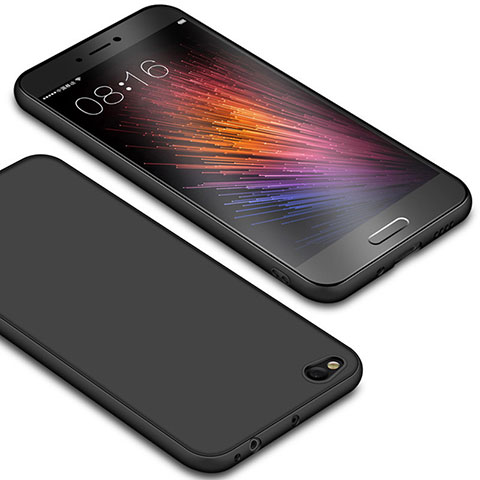 Custodia Silicone Ultra Sottile Morbida Cover S01 per Xiaomi Mi 5C Nero