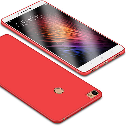 Custodia Silicone Ultra Sottile Morbida Cover S01 per Xiaomi Mi Max Rosso