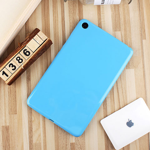 Custodia Silicone Ultra Sottile Morbida Cover S01 per Xiaomi Mi Pad 4 Cielo Blu