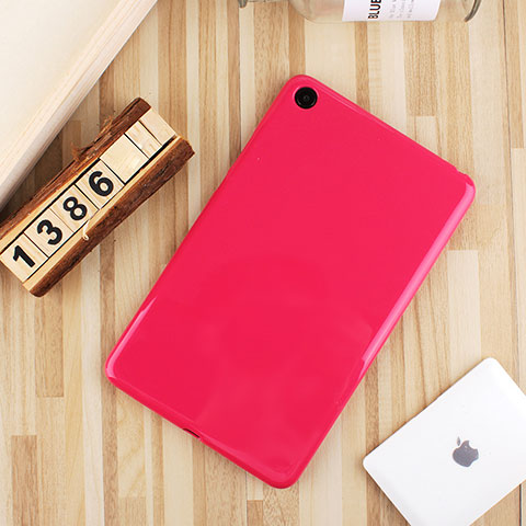 Custodia Silicone Ultra Sottile Morbida Cover S01 per Xiaomi Mi Pad 4 Plus 10.1 Rosa Caldo