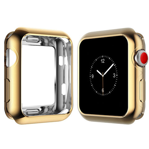 Custodia Silicone Ultra Sottile Morbida Cover S02 per Apple iWatch 4 40mm Oro