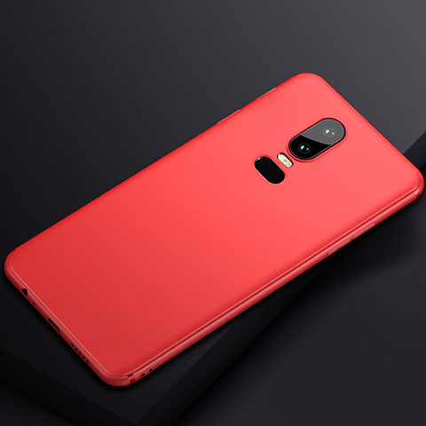 Custodia Silicone Ultra Sottile Morbida Cover S02 per OnePlus 6 Rosso
