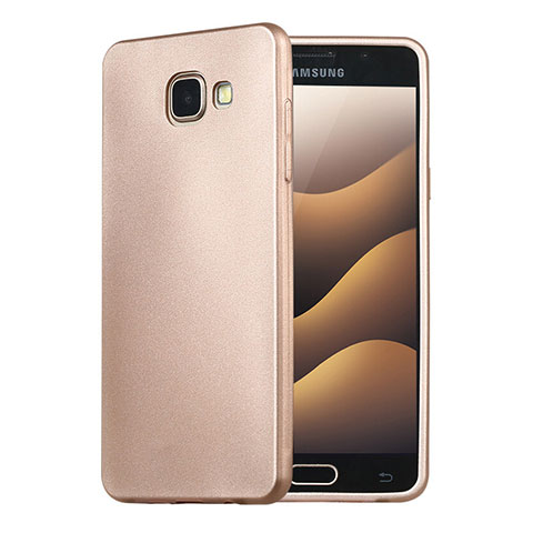 Custodia Silicone Ultra Sottile Morbida Cover S02 per Samsung Galaxy A5 (2016) SM-A510F Oro