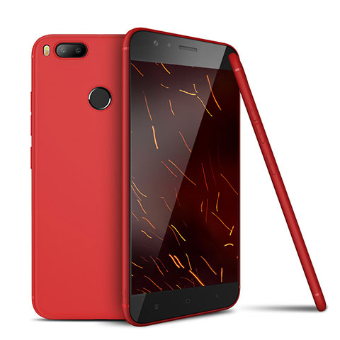 Custodia Silicone Ultra Sottile Morbida Cover S02 per Xiaomi Mi 5X Rosso