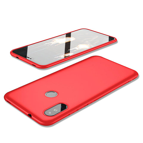 Custodia Silicone Ultra Sottile Morbida Cover S02 per Xiaomi Redmi 6 Pro Rosso