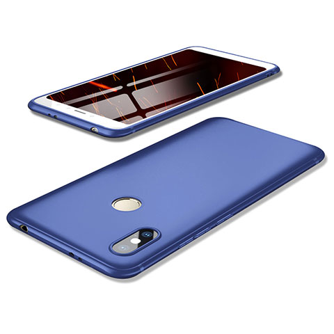 Custodia Silicone Ultra Sottile Morbida Cover S02 per Xiaomi Redmi Y2 Blu