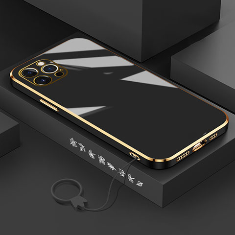 Custodia Silicone Ultra Sottile Morbida Cover S03 per Apple iPhone 13 Pro Nero