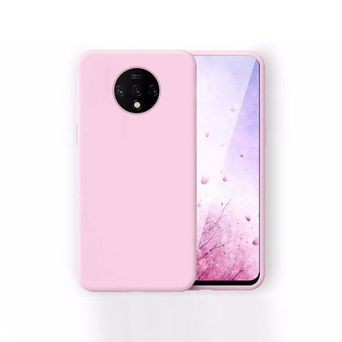 Custodia Silicone Ultra Sottile Morbida Cover S03 per OnePlus 7T Oro Rosa